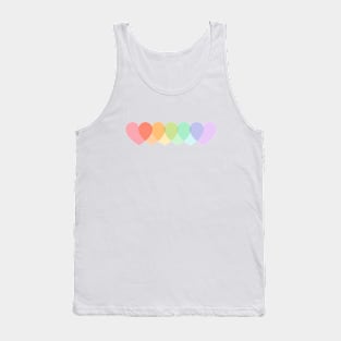 Rainbow heart Tank Top